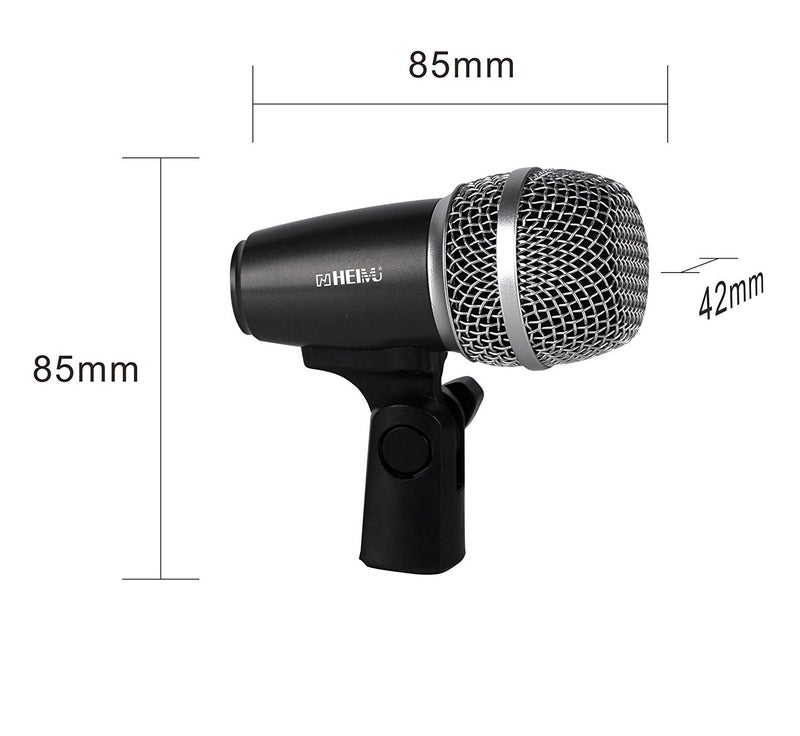 HEIMU Wired Microphone Kit for Drum and Other Musical Instruments (Small Drum Mic) - Image 3